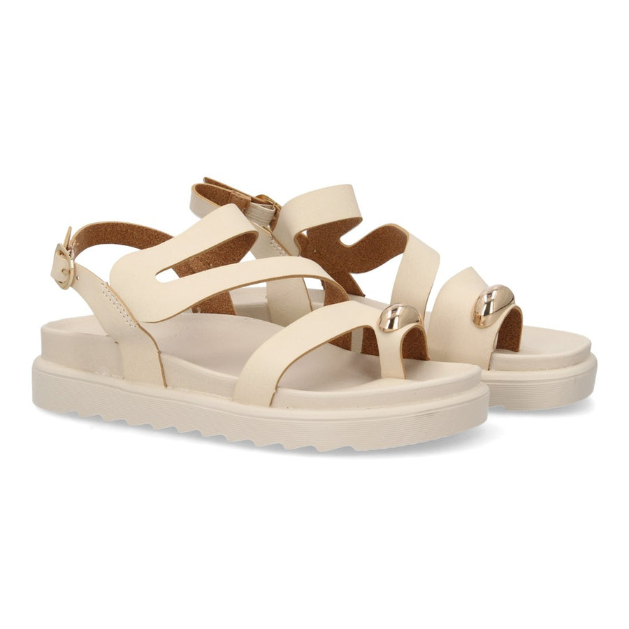 Sandalias de mujer con diseño de tiras anchas entrelazadas