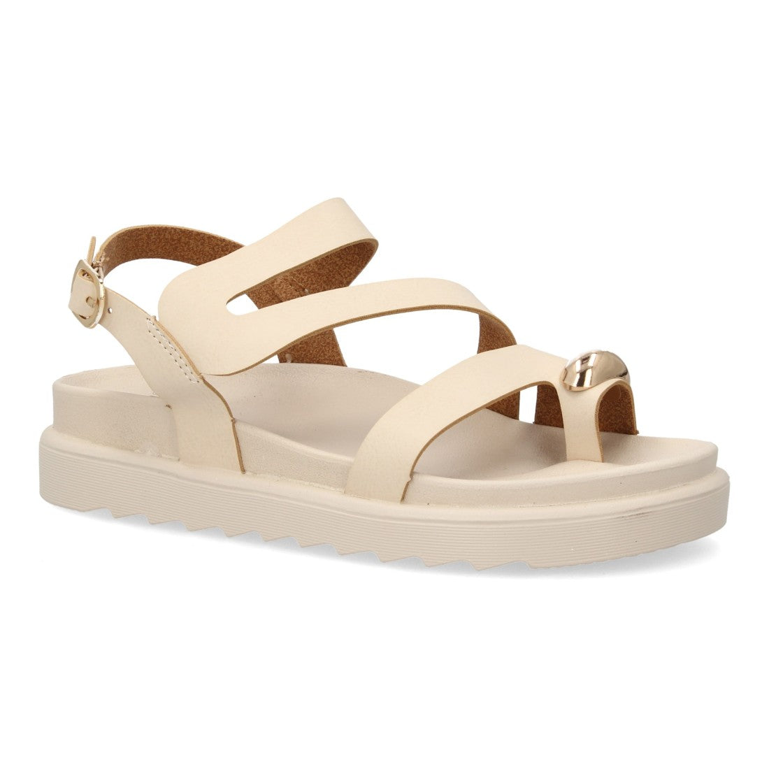 Sandalias de mujer con diseño de tiras anchas entrelazadas