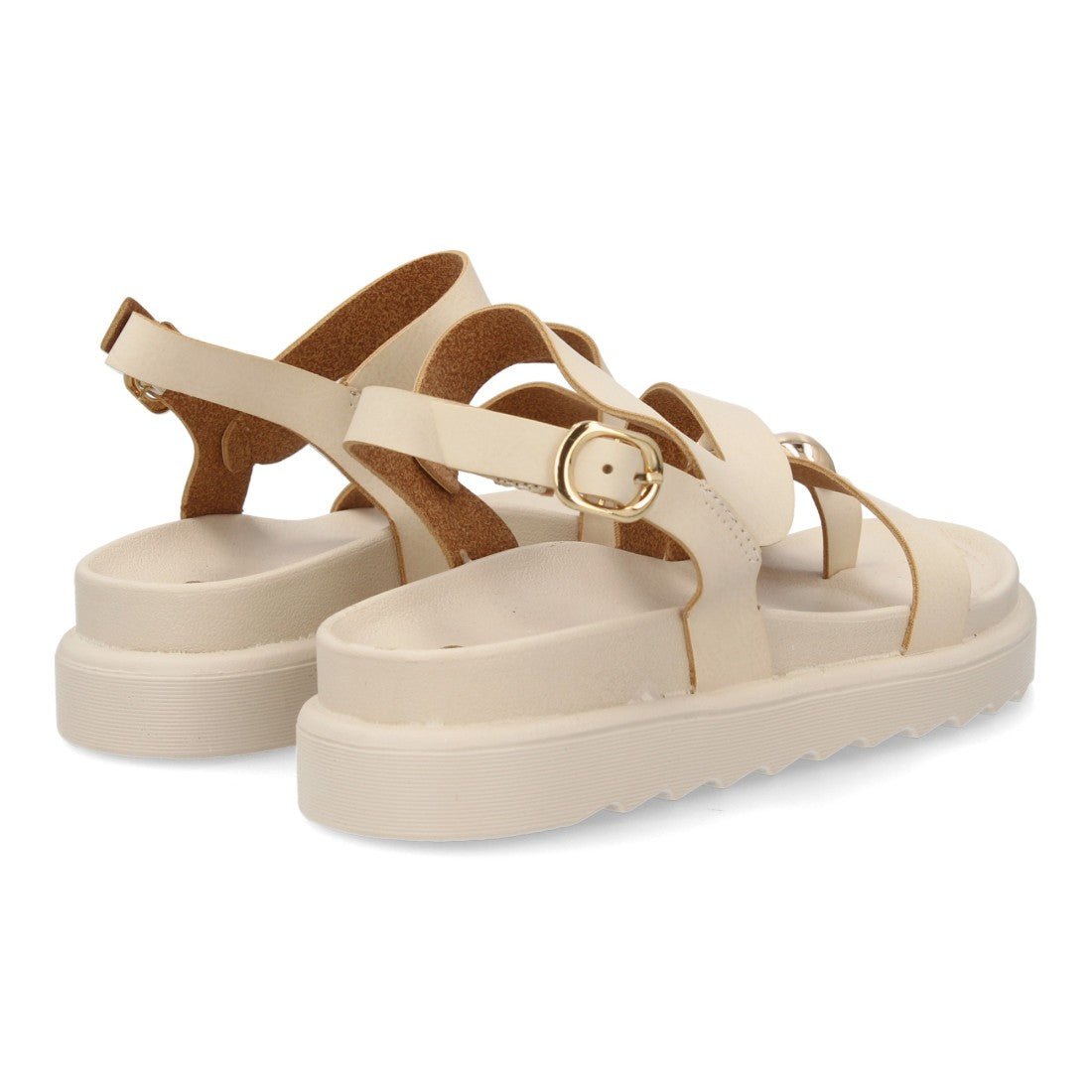 Sandalias de mujer con diseño de tiras anchas entrelazadas