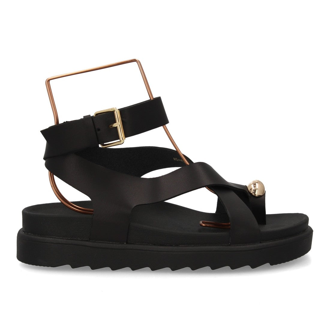 Sandalias de mujer con diseño de tiras anchas entrelazadas