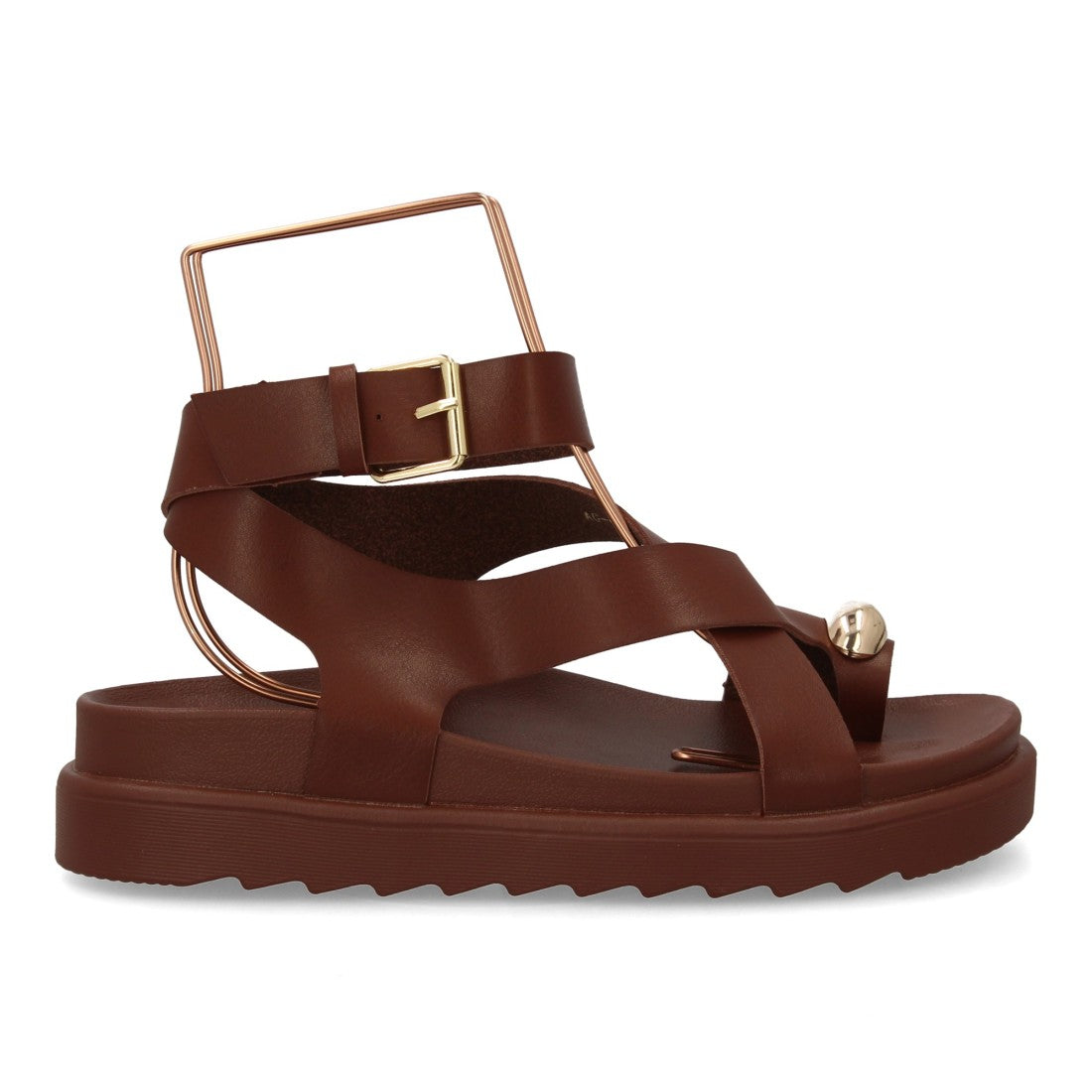 Sandalias de mujer con diseño de tiras anchas entrelazadas