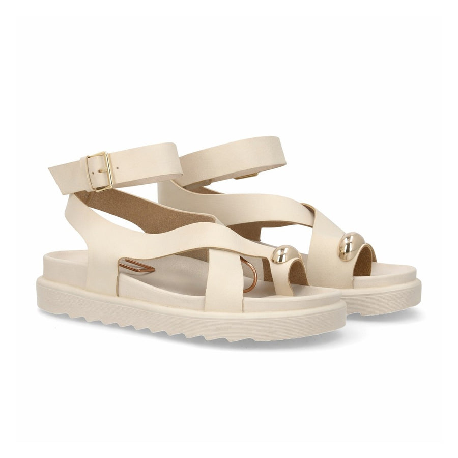 Sandalias de mujer con diseño de tiras anchas entrelazadas