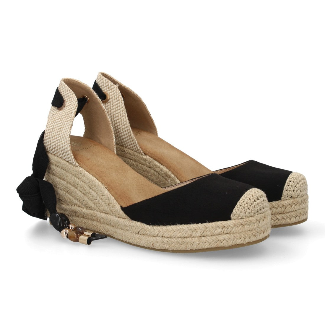 Sandalia valenciana de cuña estilo alpargata de mujer