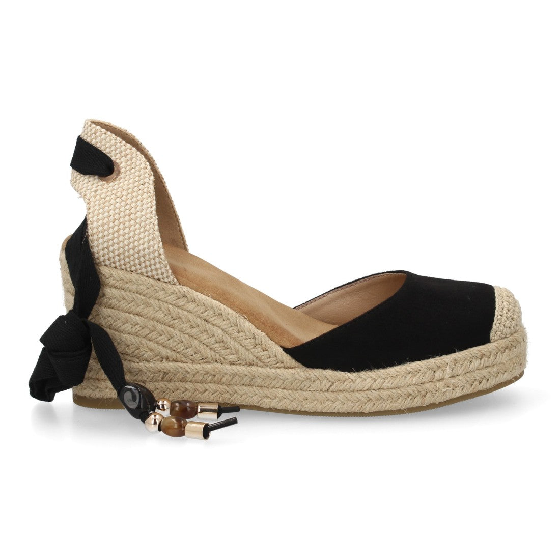 Sandalia valenciana de cuña estilo alpargata de mujer