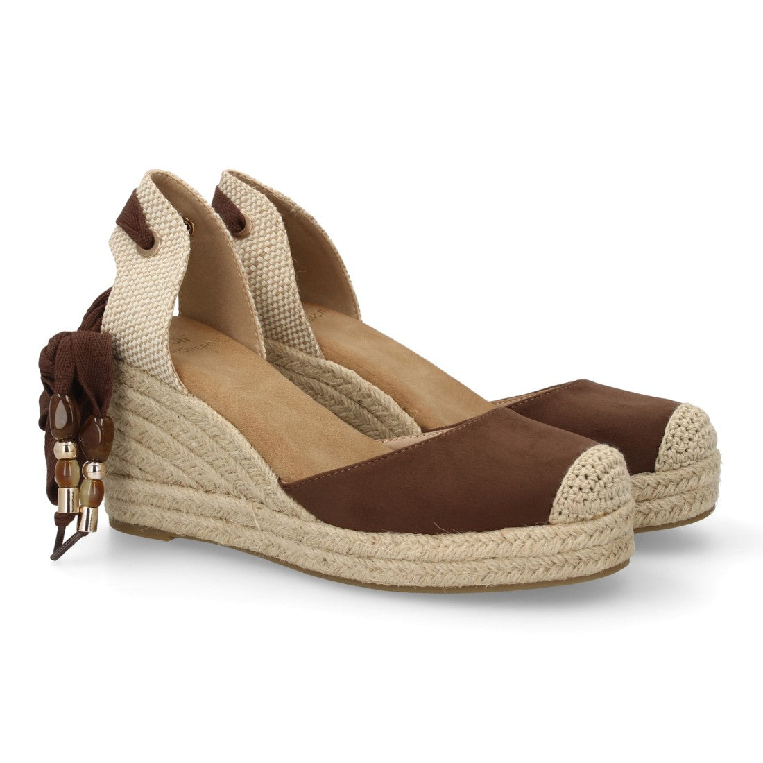 Sandalia valenciana de cuña estilo alpargata de mujer
