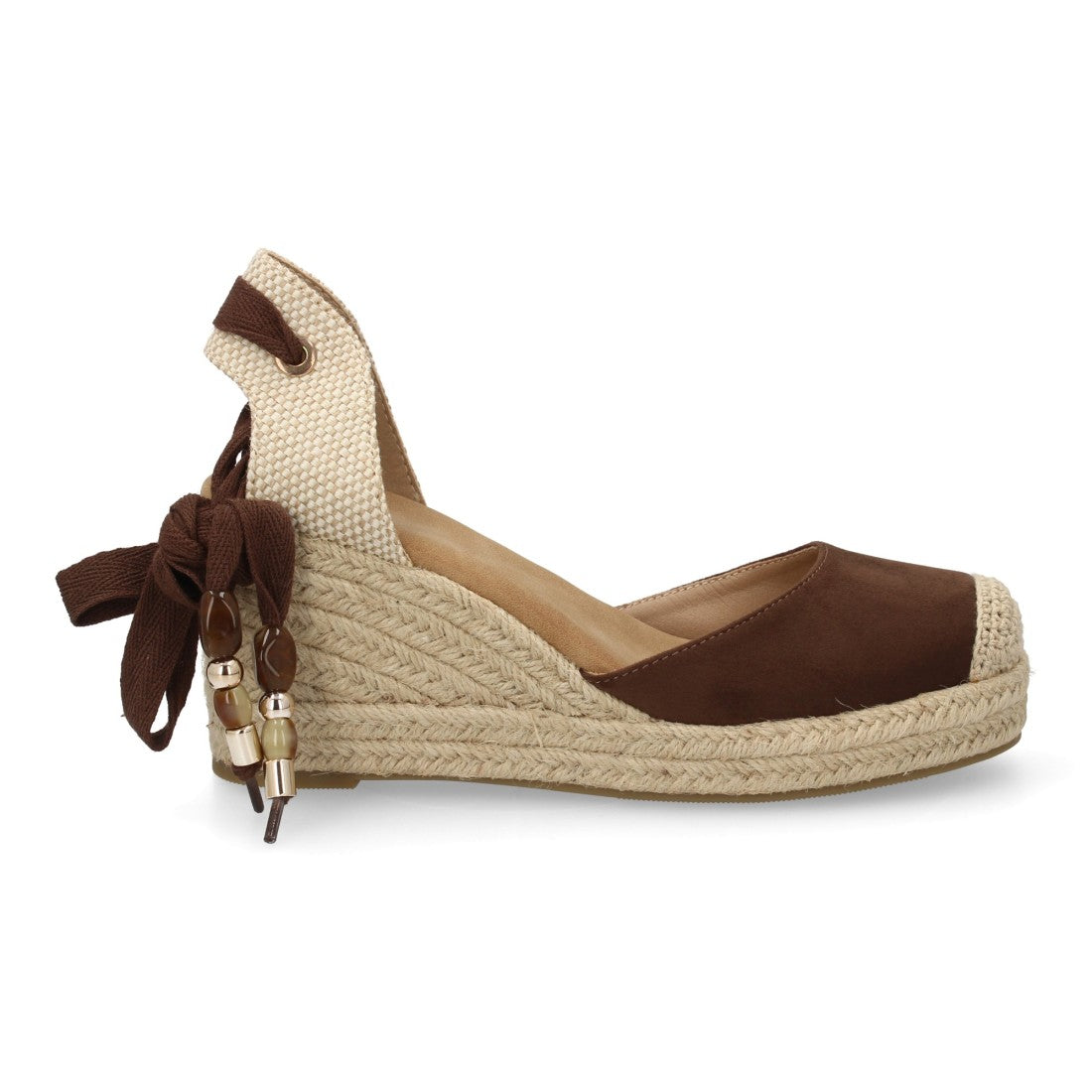 Sandalia valenciana de cuña estilo alpargata de mujer