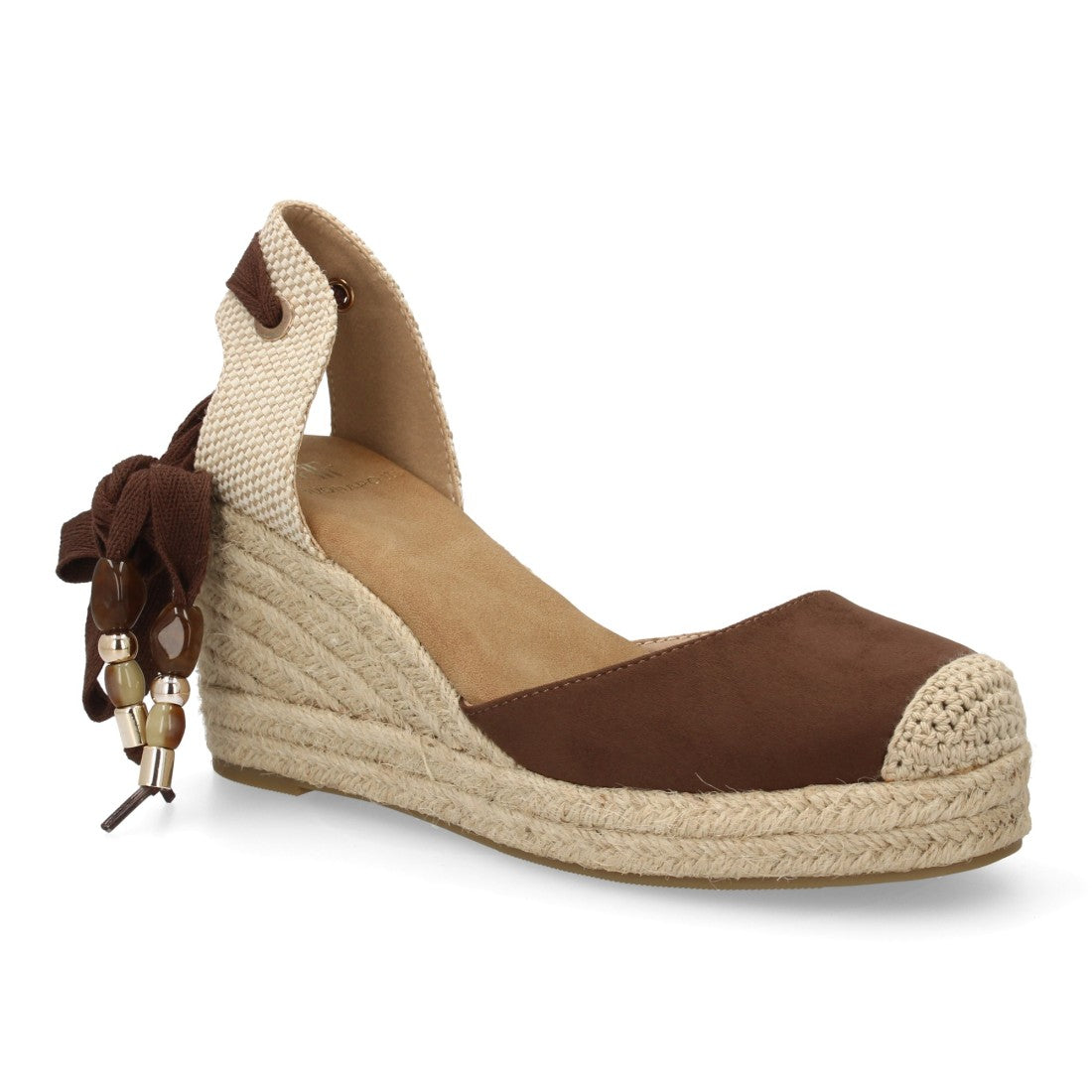 Sandalia valenciana de cuña estilo alpargata de mujer
