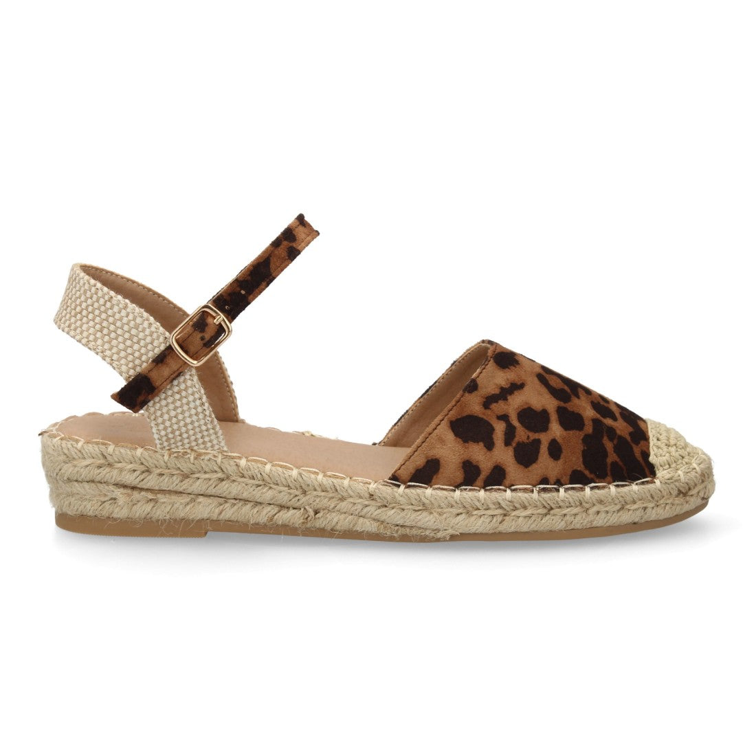 Sandalia alpargata de mujer con diseño abierto - Leopardo