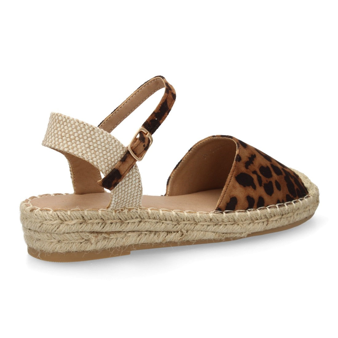 Sandalia alpargata de mujer con diseño abierto - Leopardo