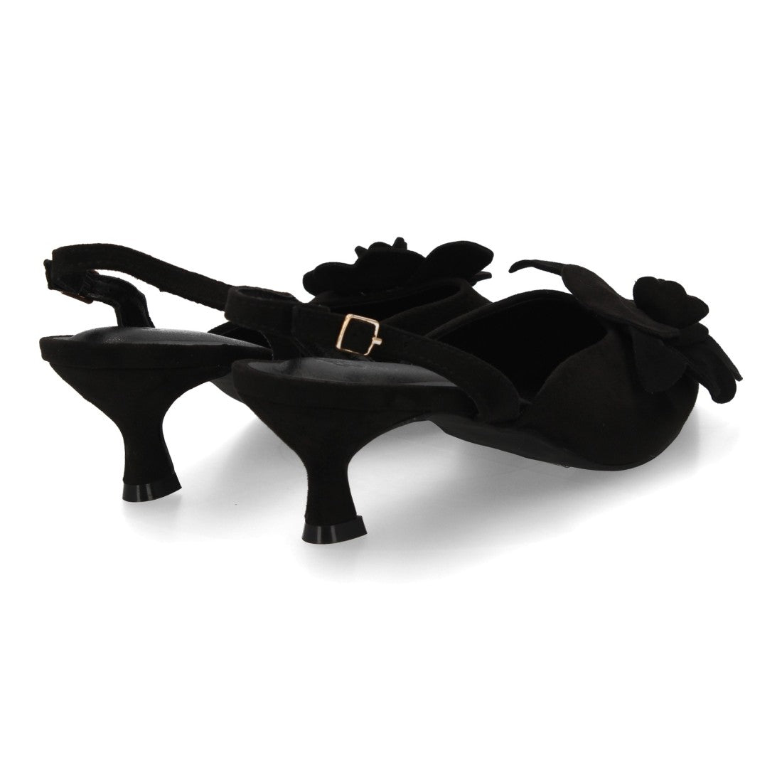 Zapato destalonado de mujer con tacón medio y diseño de punta fina