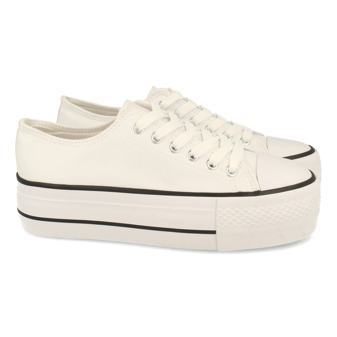 Zapatilla con material sintetico de polipiel