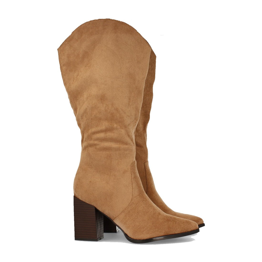 Bota de mujer con tacón alto cuadrado