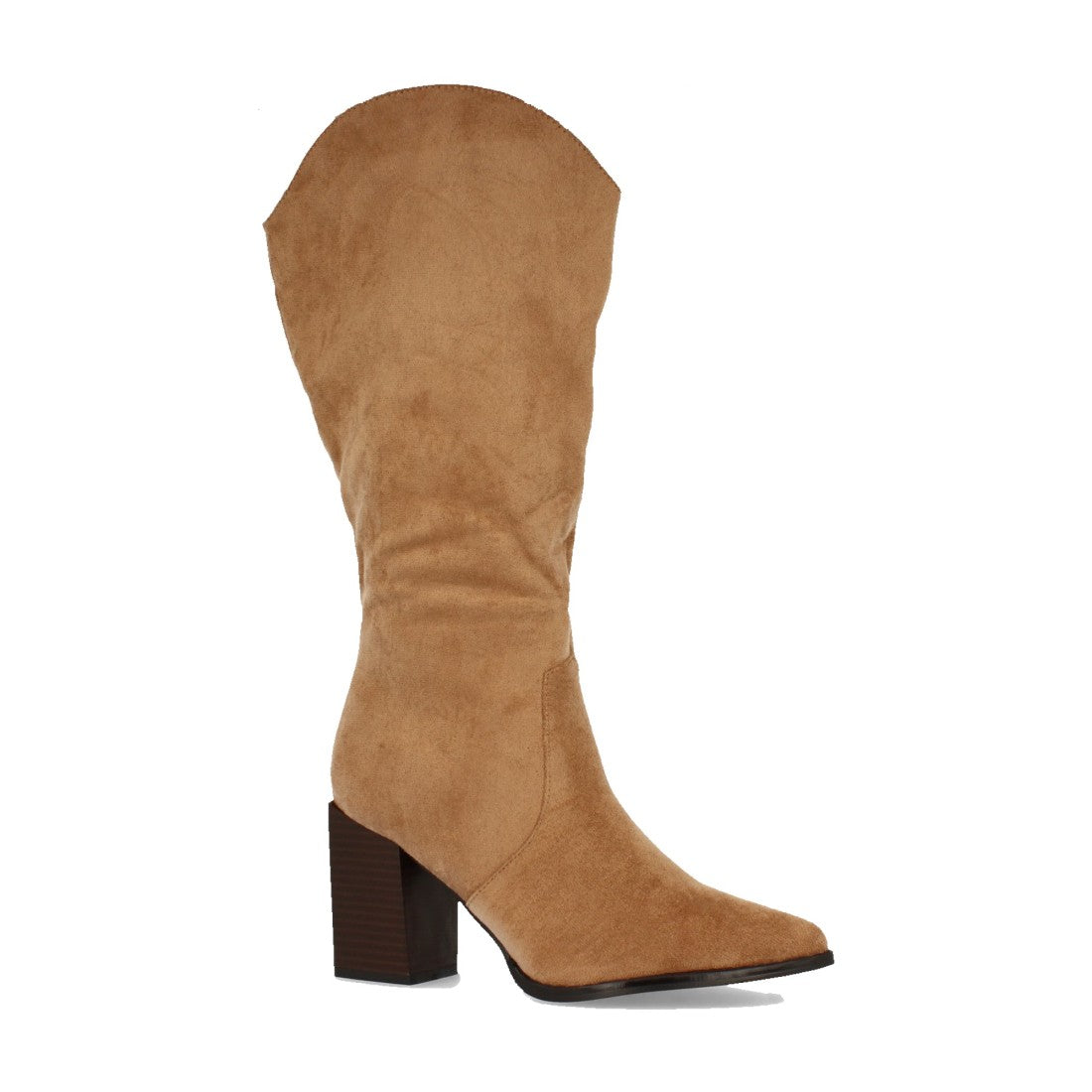Bota de mujer con tacón alto cuadrado