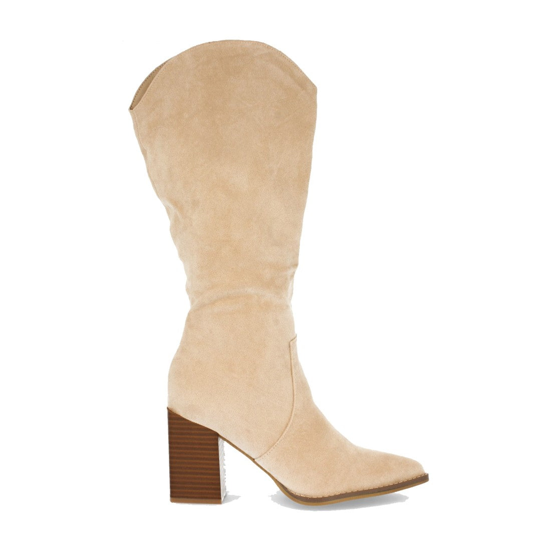 Bota de mujer con tacón alto cuadrado