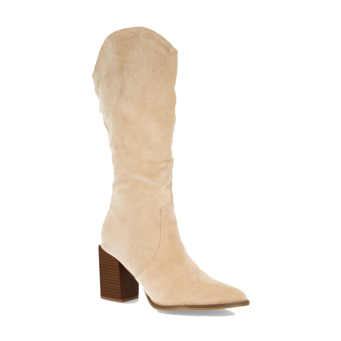 Bota de mujer con tacón alto cuadrado