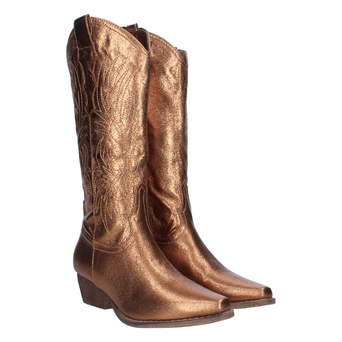 Bota cowboy de caña alta de mujer de punta fina