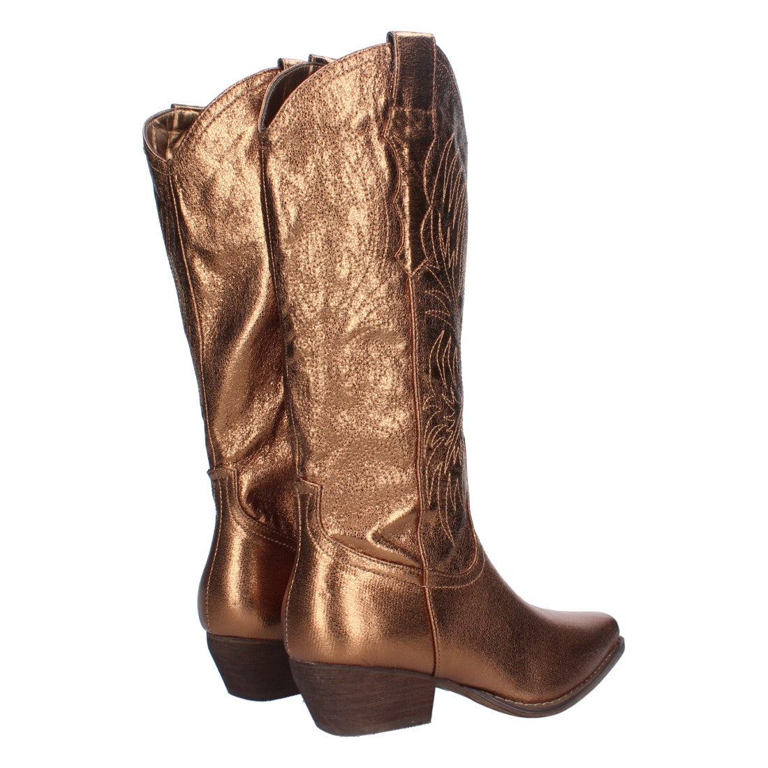 Bota cowboy de caña alta de mujer de punta fina