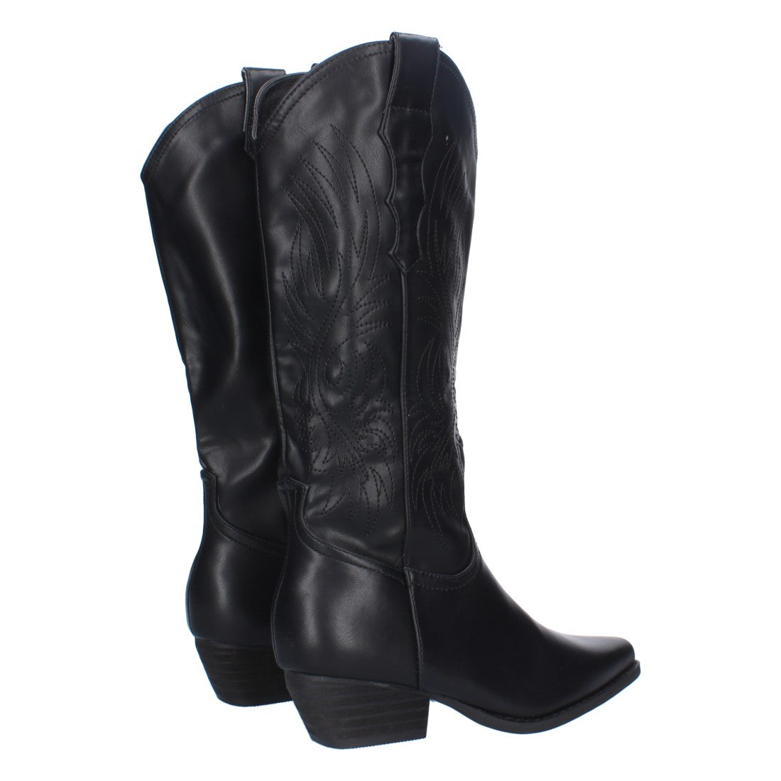 Bota cowboy de caña alta de mujer de punta fina