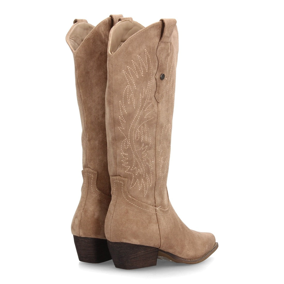 Bota cowboy de caña alta de mujer de punta fina