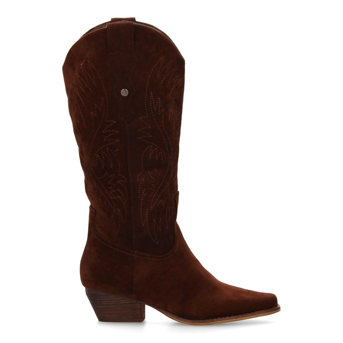 Bota cowboy de caña alta de mujer de punta fina