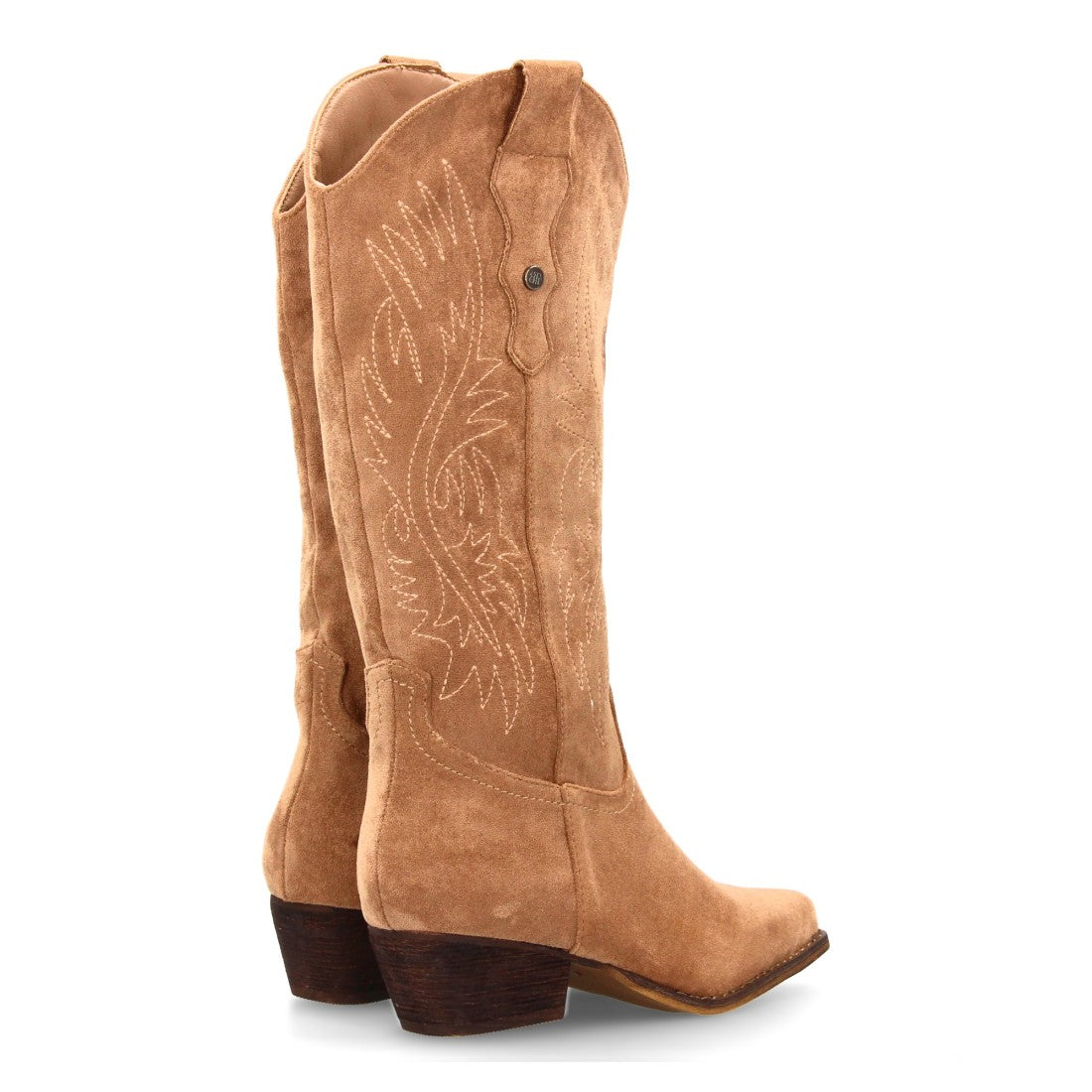 Bota cowboy de caña alta de mujer de punta fina