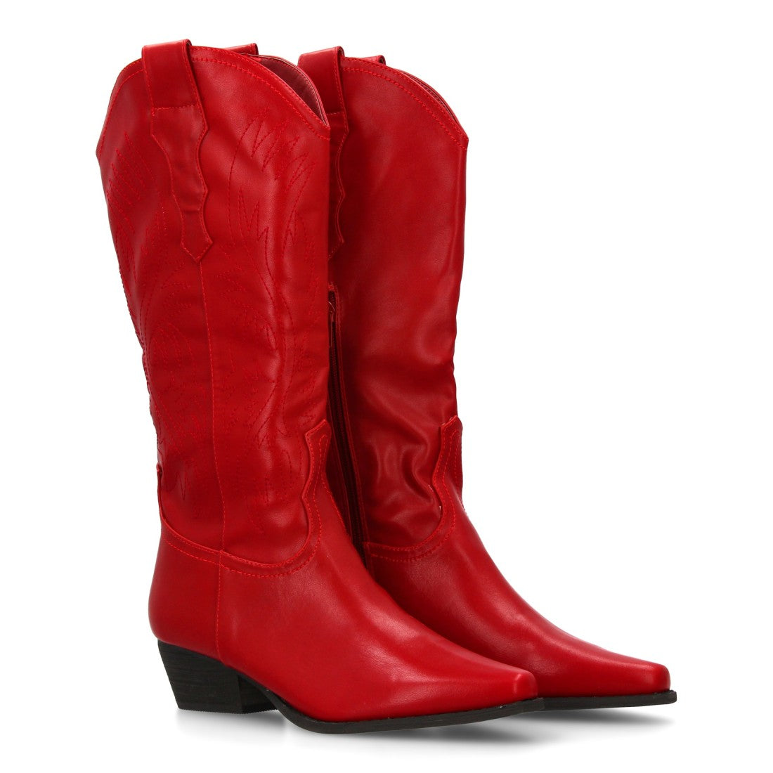 Bota cowboy de caña alta de mujer de punta fina