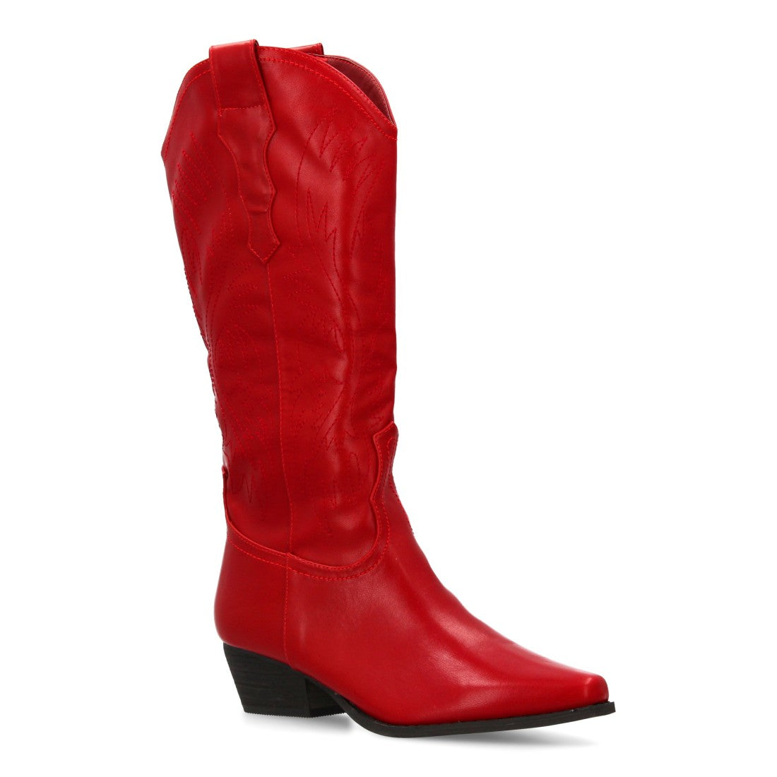 Bota cowboy de caña alta de mujer de punta fina