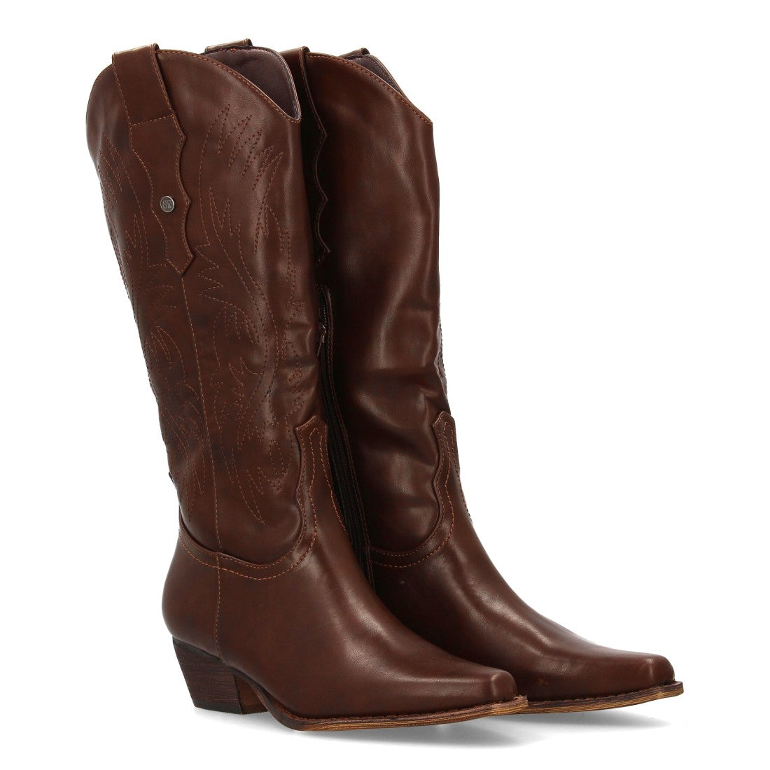 Bota cowboy de caña alta de mujer de punta fina