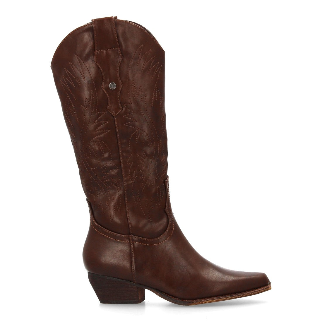 Bota cowboy de caña alta de mujer de punta fina