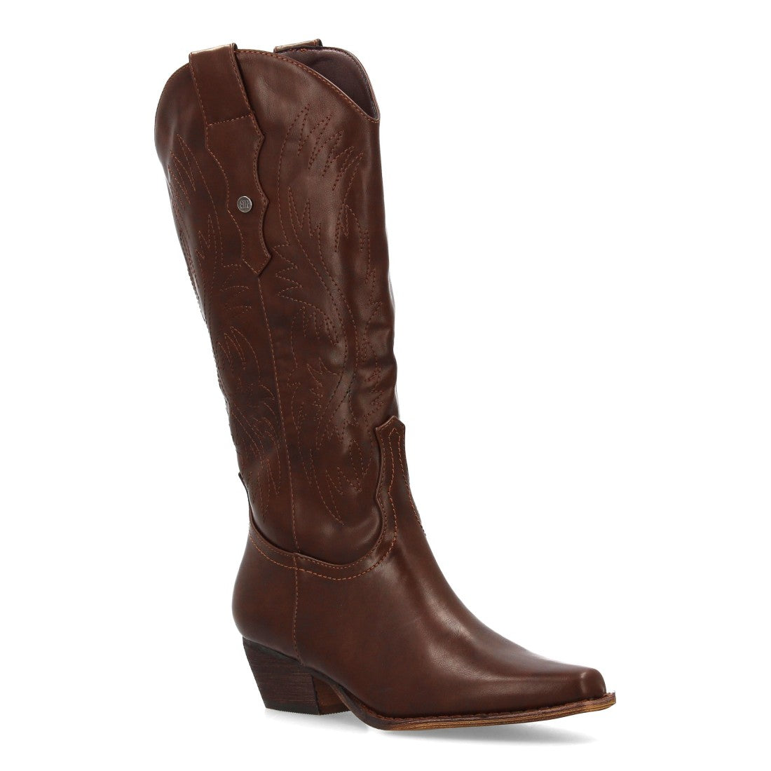 Bota cowboy de caña alta de mujer de punta fina