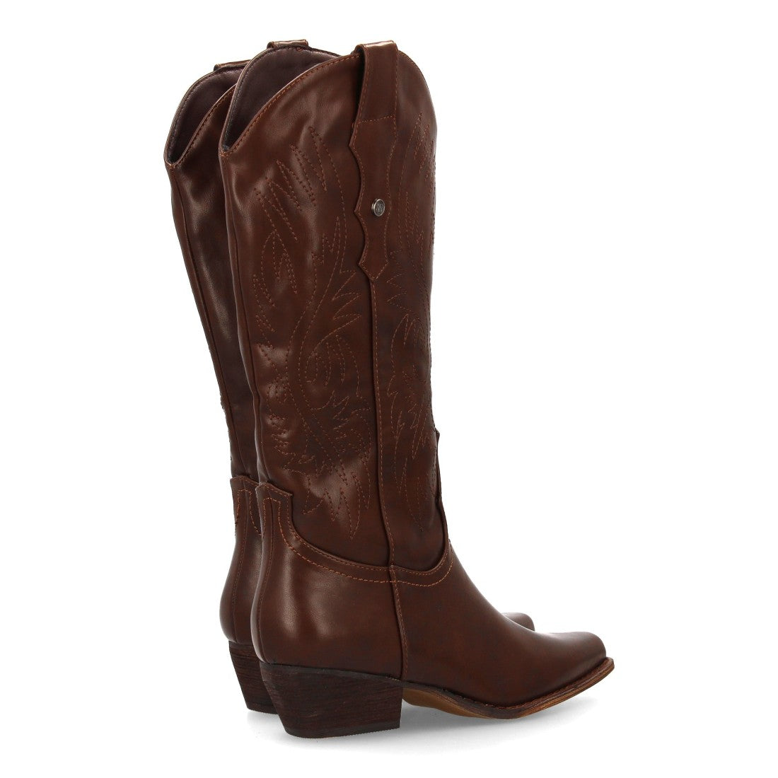 Bota cowboy de caña alta de mujer de punta fina