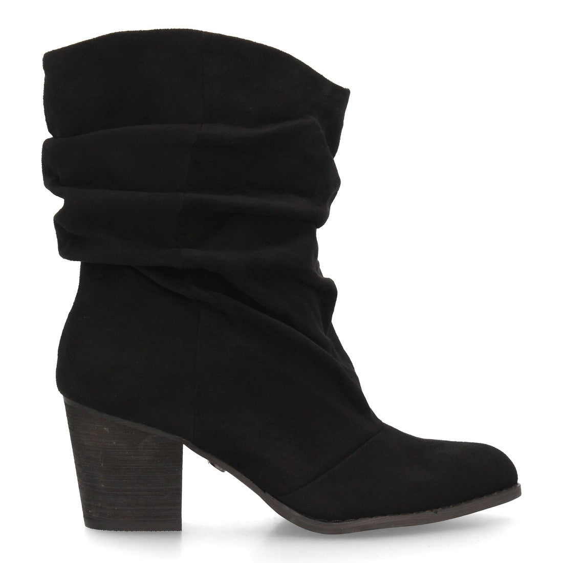 Bota de caña arrugada de mujer