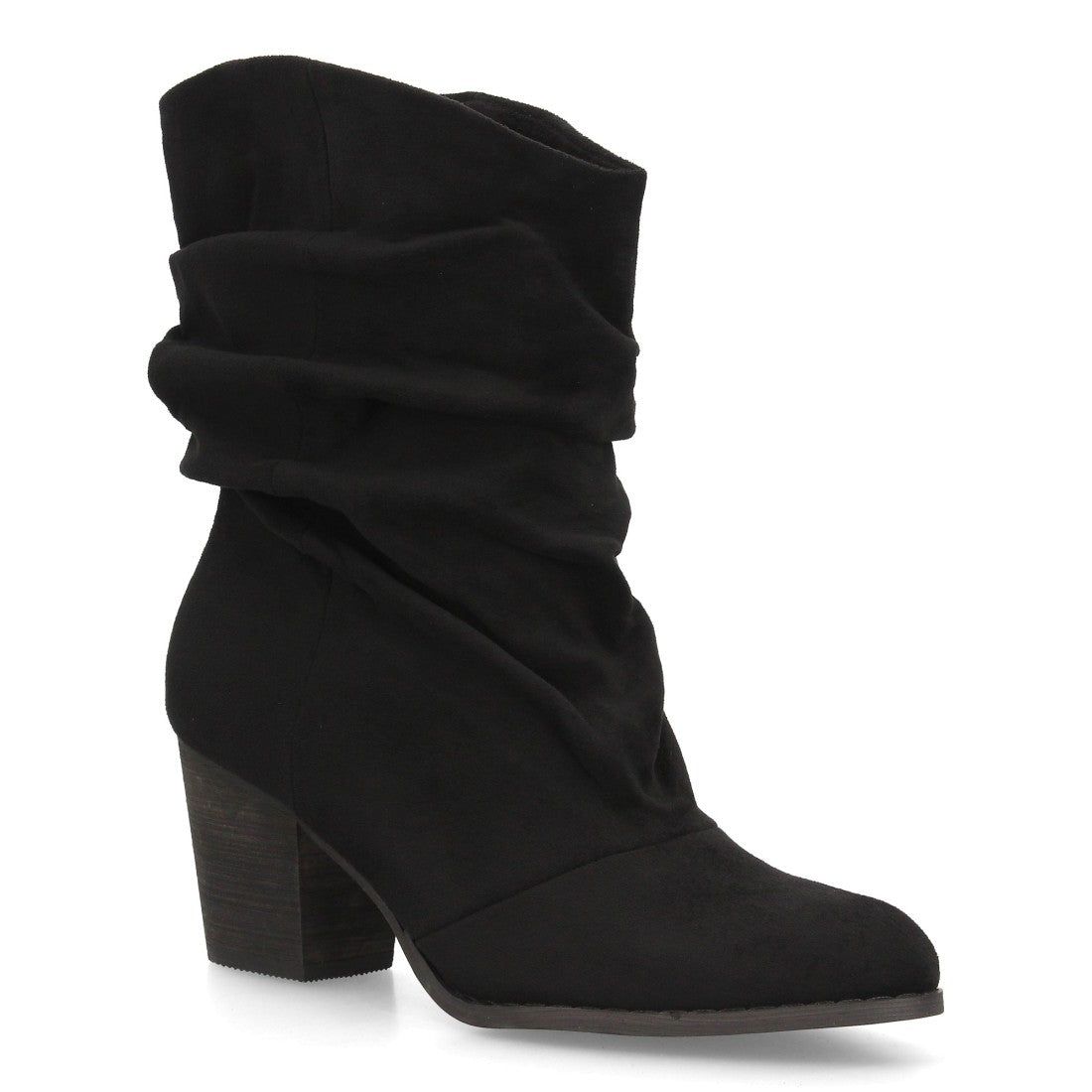 Bota de caña arrugada de mujer