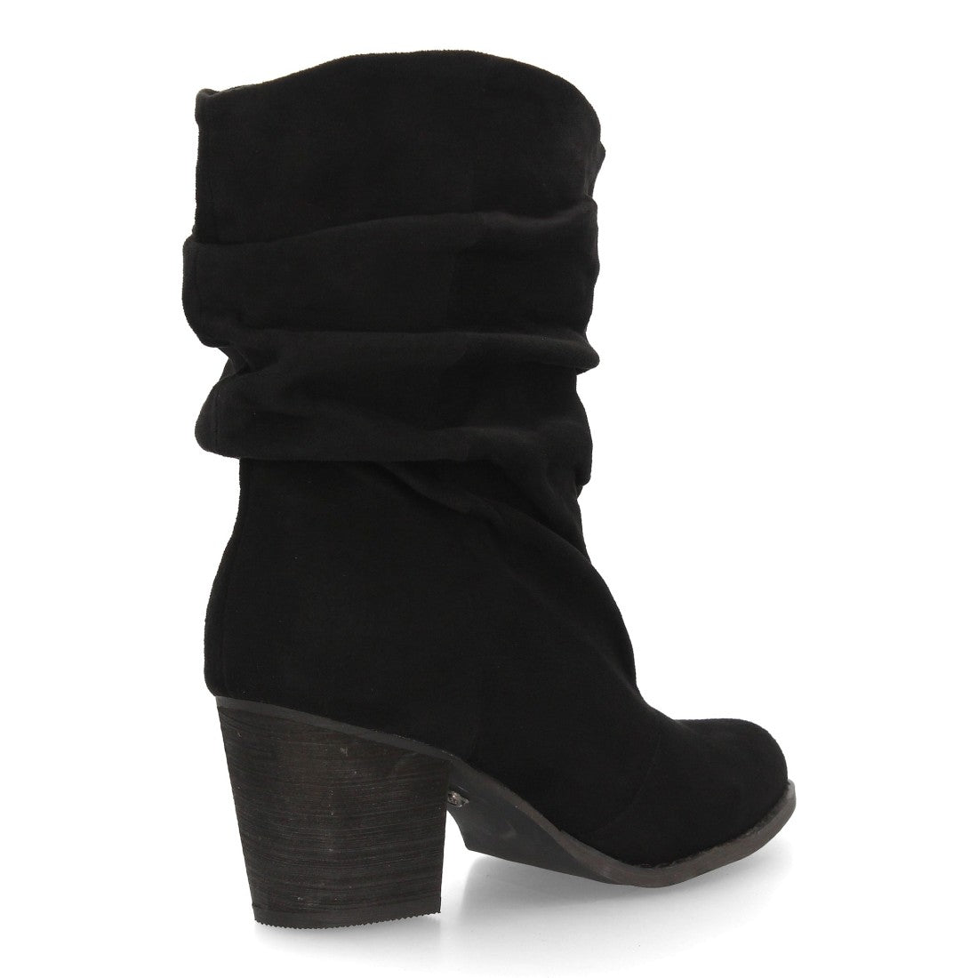 Bota de caña arrugada de mujer