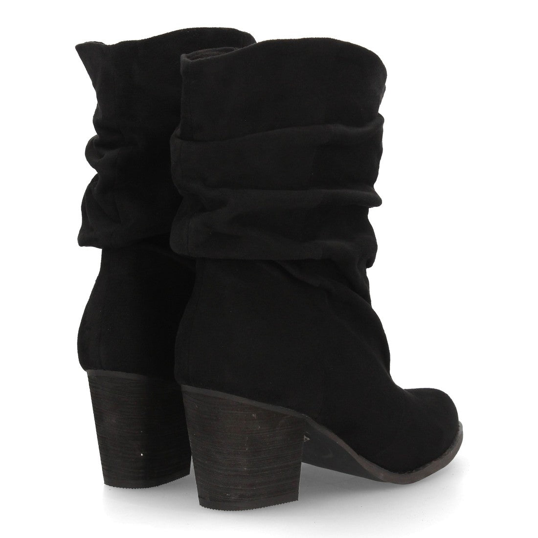 Bota de caña arrugada de mujer