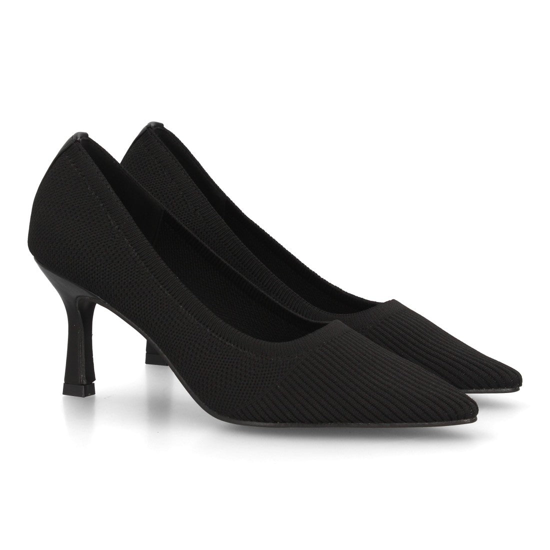 Zapato salón de mujer con acabado en tejido elástico