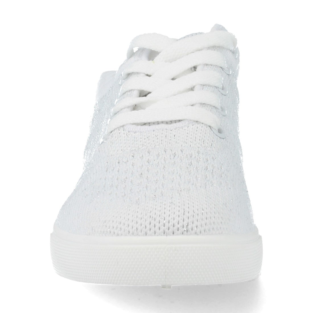 Zapatilla plana con cordones - Plata