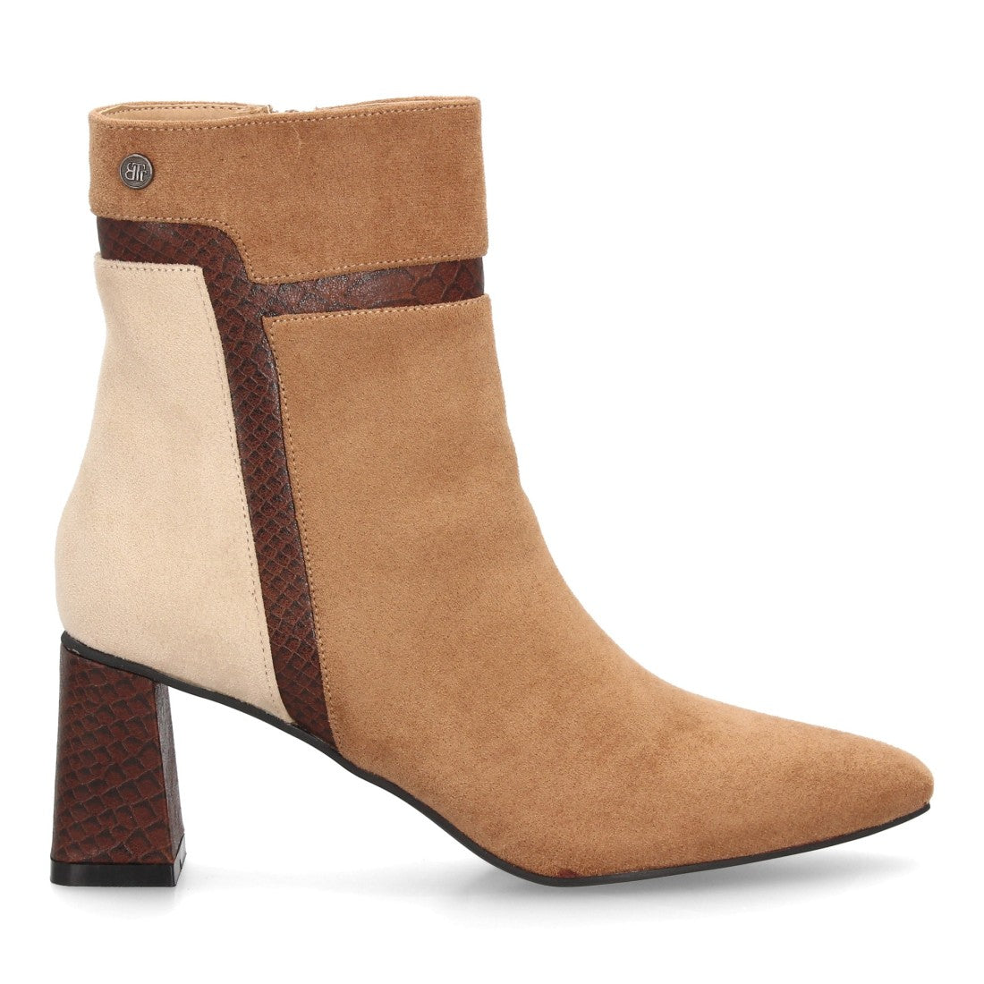 Botines de mujer con acabado efecto ante