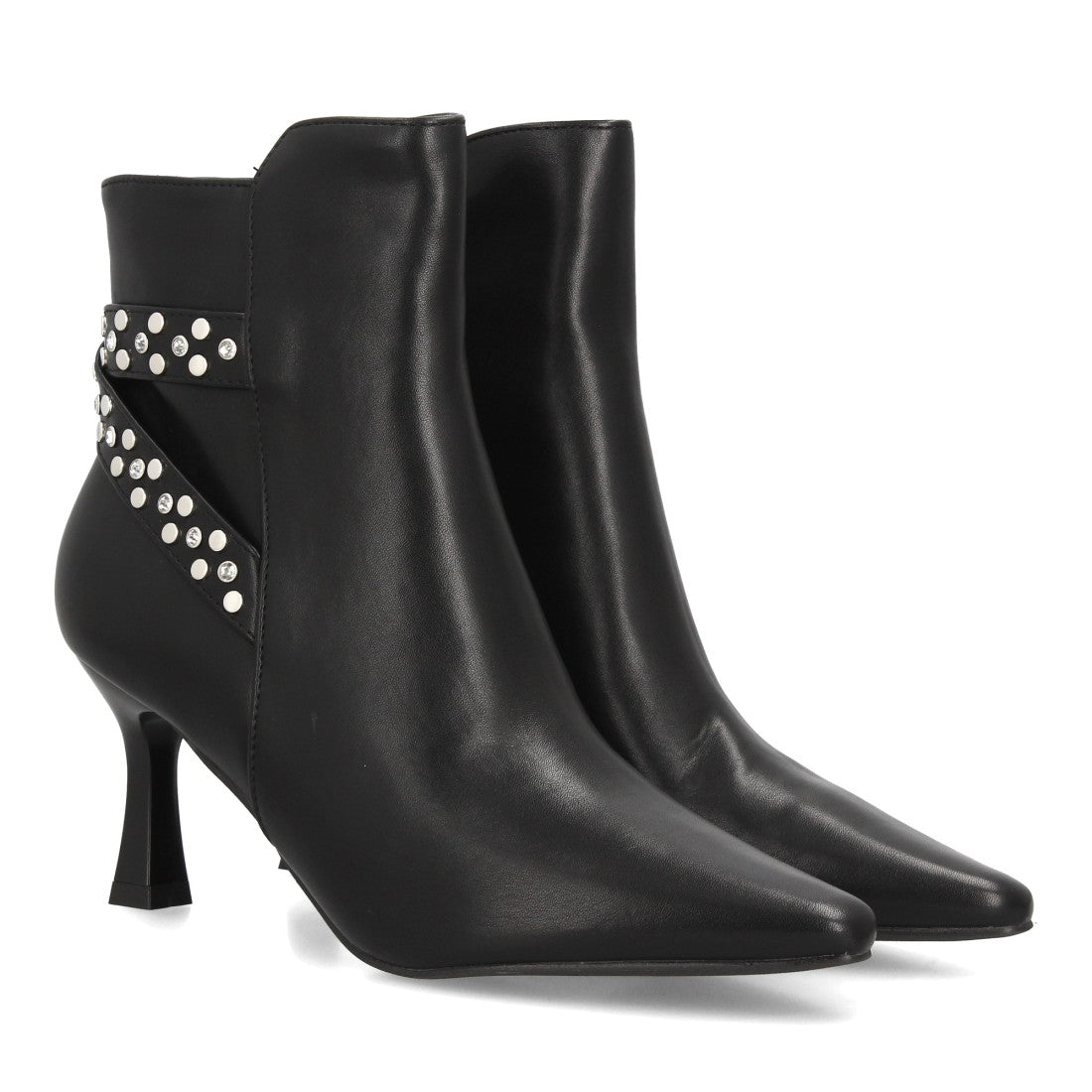 Botines de estilo elegante de mujer con punta fina y tacón fino