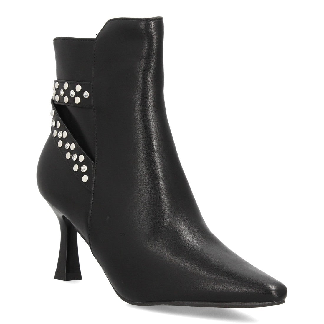 Botines de estilo elegante de mujer con punta fina y tacón fino