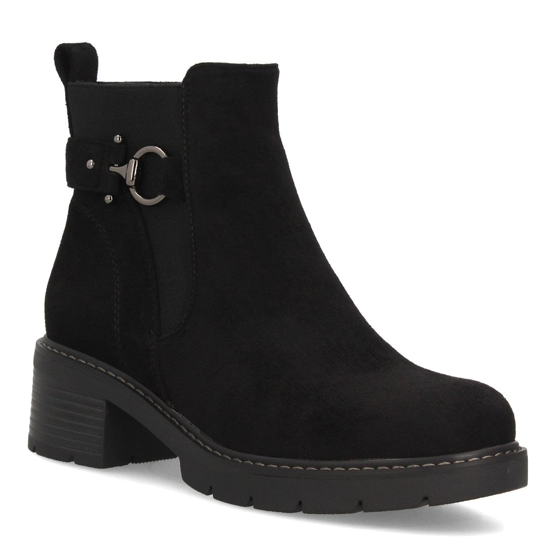 Botines de estilo casual de mujer con acabado efecto ante