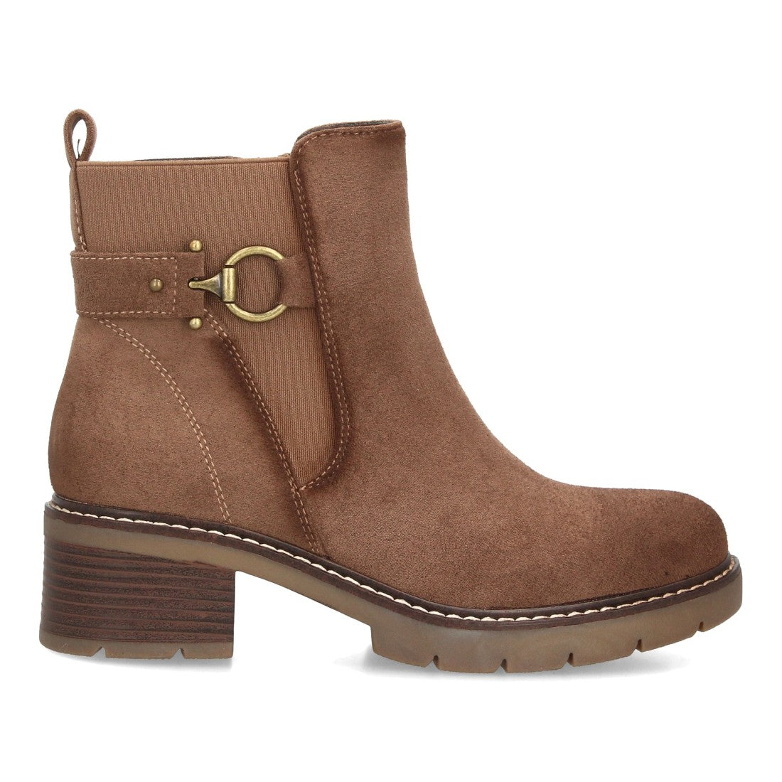 Botines de estilo casual de mujer con acabado efecto ante