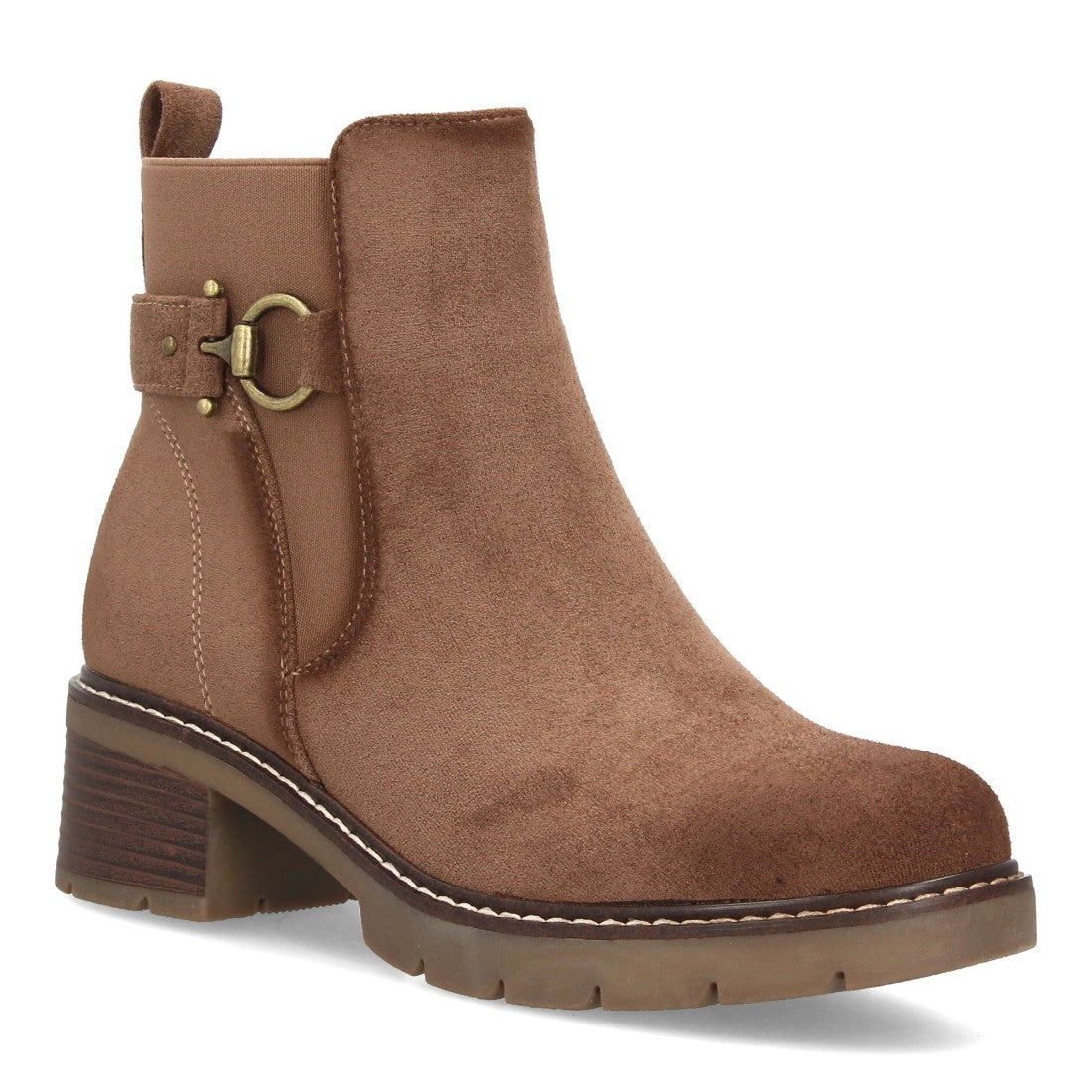 Botines de estilo casual de mujer con acabado efecto ante