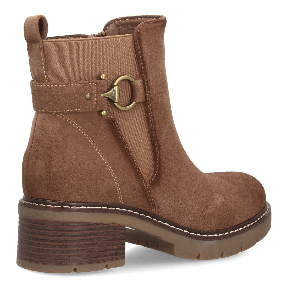 Botines de estilo casual de mujer con acabado efecto ante