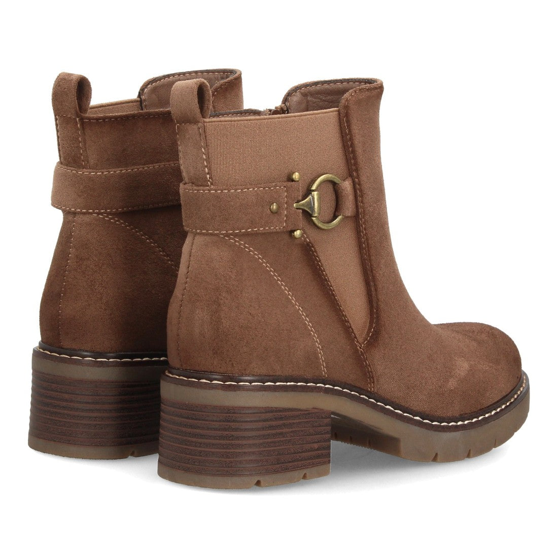 Botines de estilo casual de mujer con acabado efecto ante