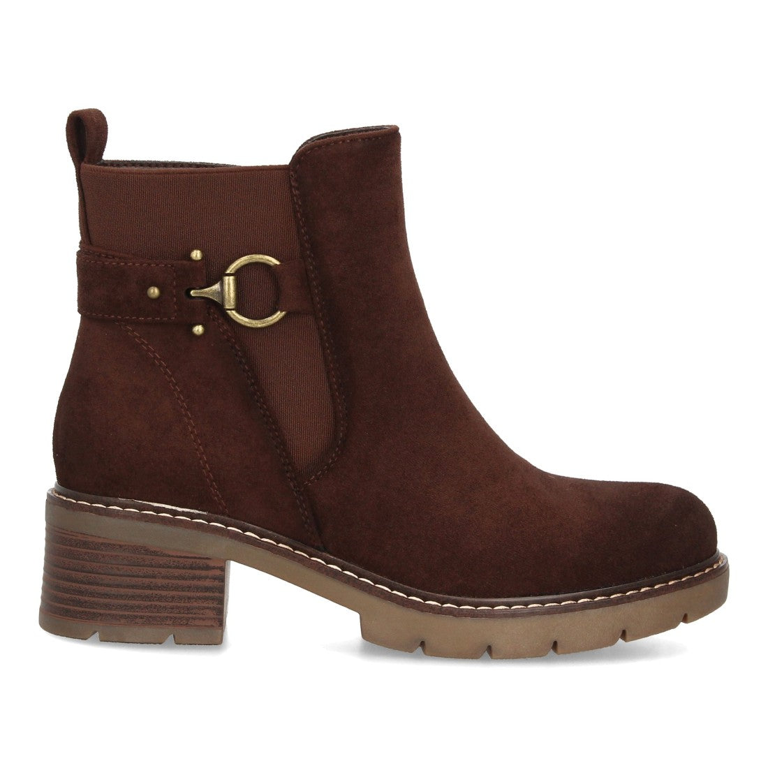 Botines de estilo casual de mujer con acabado efecto ante
