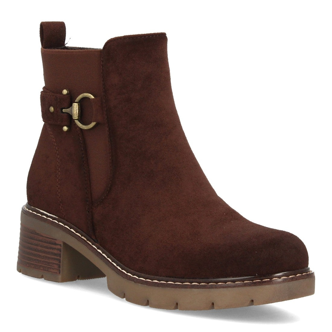Botines de estilo casual de mujer con acabado efecto ante