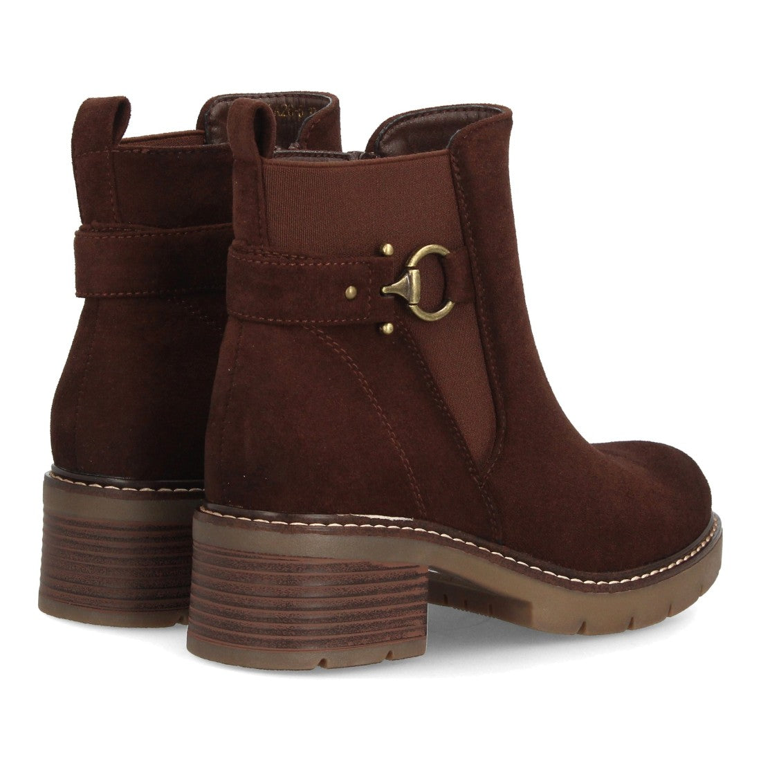 Botines de estilo casual de mujer con acabado efecto ante