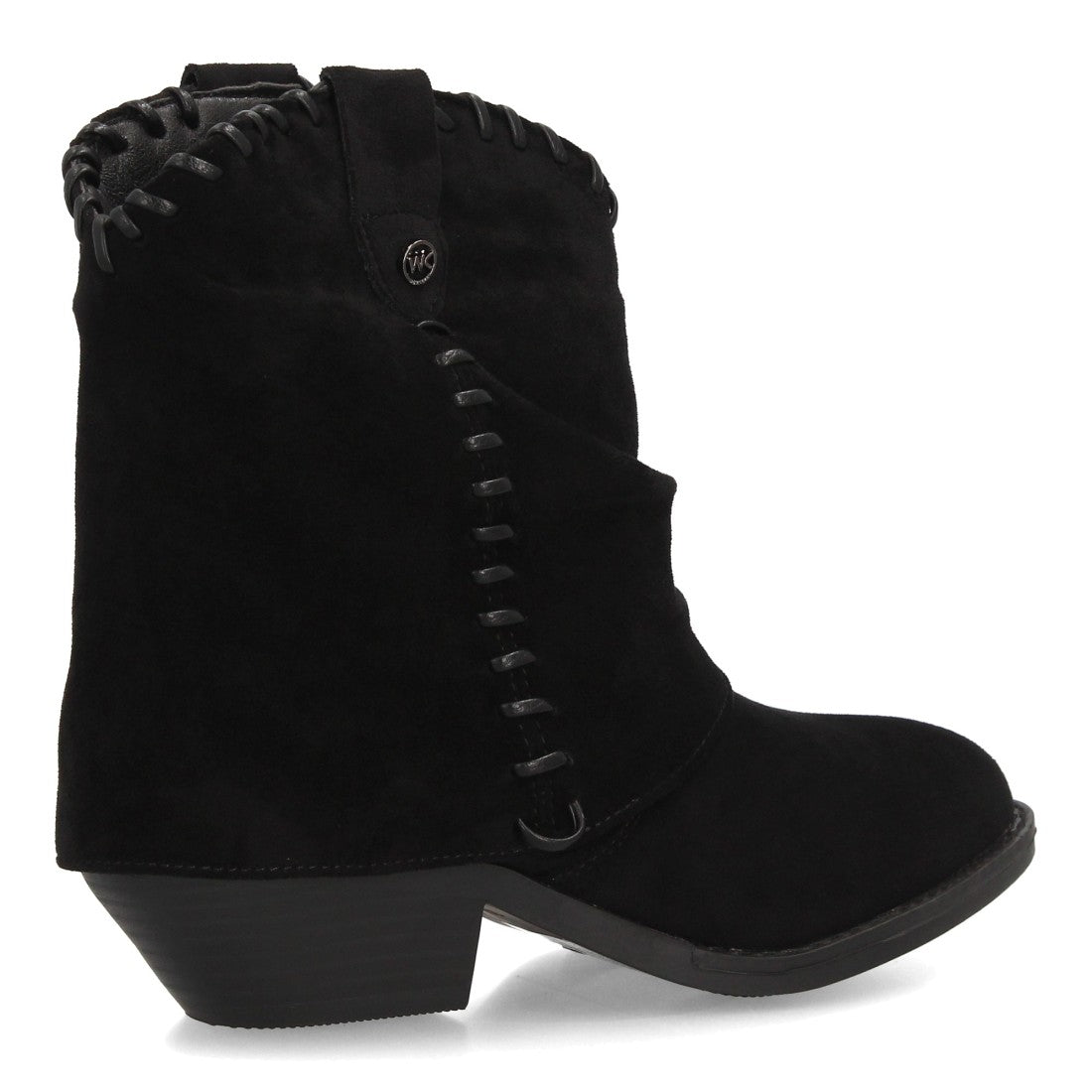 Botines estilo cowboy efecto ante de mujer