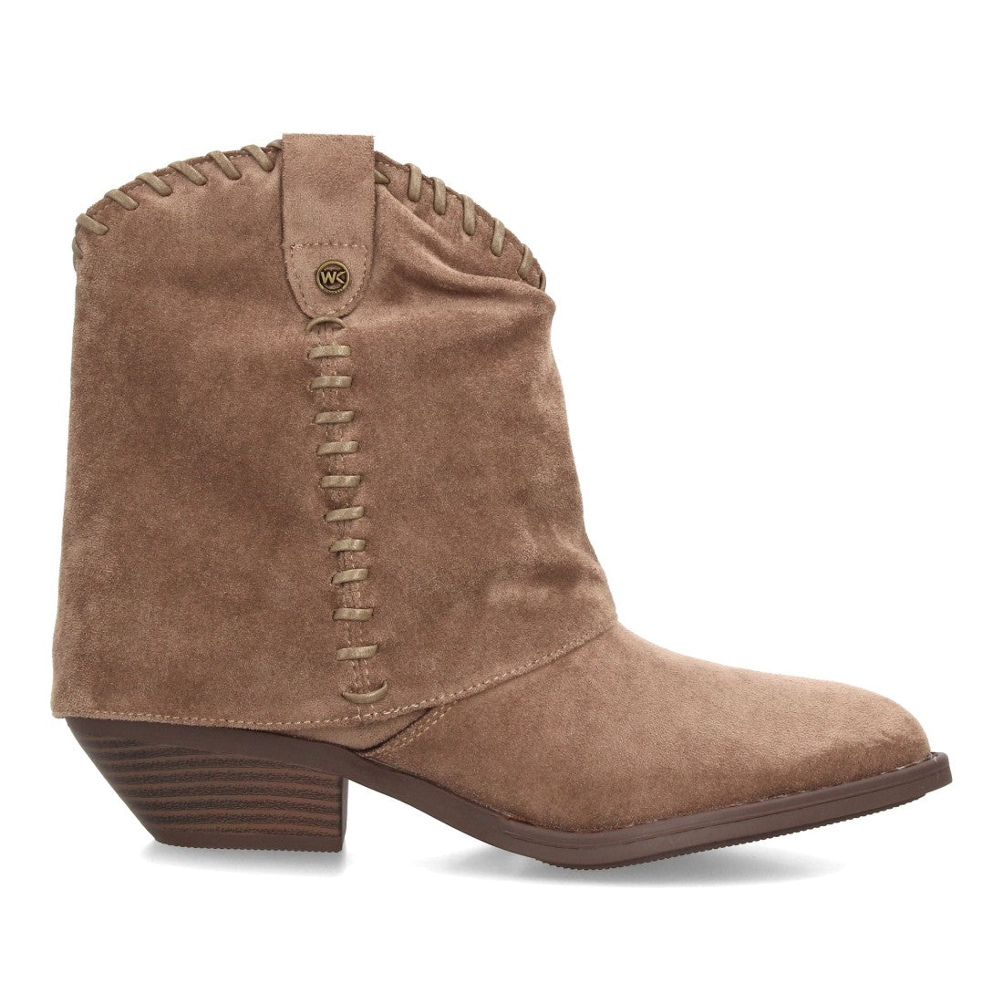 Botines estilo cowboy efecto ante de mujer